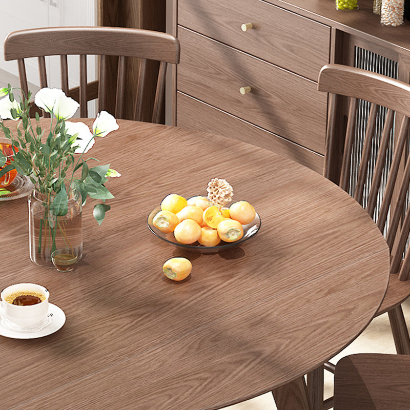 Solid Wood Dining Table Modern Brown 4 Legs Dining Table for Home Use Clearhalo 'Dining Tables & Seating' 'Dining Tables' 'dining_table' 'Furniture' 'furniture_dining_table' 'Kitchen & Dining Furniture' 'kitchen' 'kitchen_dining_table' 4853436