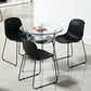 Round Glass Dining Room Collection Modern Style Tripod Base Furniture for Home Clear 35.4"L x 35.4"W x 29.5"H Without Chairs Clearhalo 'Dining Tables & Seating' 'Dining Tables' 'dining_table' 'furn' 'furn_dining_table' 'Furniture' 'furniture_dining_table' 'Kitchen & Dining Furniture' 'kitchen' 'kitchen_dining_table' 4853447