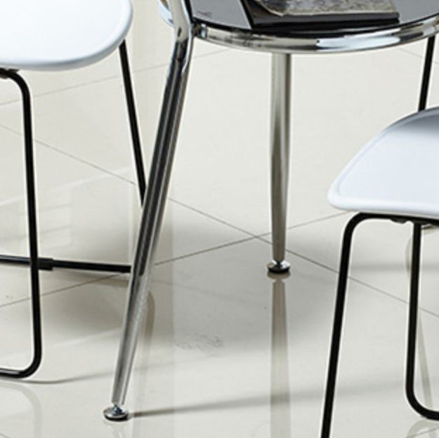 Round Glass Dining Room Collection Modern Style Tripod Base Furniture for Home Clearhalo 'Dining Tables & Seating' 'Dining Tables' 'dining_table' 'furn' 'furn_dining_table' 'Furniture' 'furniture_dining_table' 'Kitchen & Dining Furniture' 'kitchen' 'kitchen_dining_table' 4853454