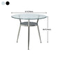 Round Glass Dining Room Collection Modern Style Tripod Base Furniture for Home Clearhalo 'Dining Tables & Seating' 'Dining Tables' 'dining_table' 'furn' 'furn_dining_table' 'Furniture' 'furniture_dining_table' 'Kitchen & Dining Furniture' 'kitchen' 'kitchen_dining_table' 4853456