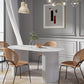 Sintered Stone Top White Table for Restaurant Modern Kitchen Table with Double Pedestal Clearhalo 'Dining Tables & Seating' 'Dining Tables' 'dining_table' 'furn' 'furn_dining_table' 'Furniture' 'furniture_dining_table' 'Kitchen & Dining Furniture' 'kitchen' 'kitchen_dining_table' 4853486