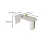 Sintered Stone Top White Table for Restaurant Modern Kitchen Table with Double Pedestal Clearhalo 'Dining Tables & Seating' 'Dining Tables' 'dining_table' 'furn' 'furn_dining_table' 'Furniture' 'furniture_dining_table' 'Kitchen & Dining Furniture' 'kitchen' 'kitchen_dining_table' 4853492