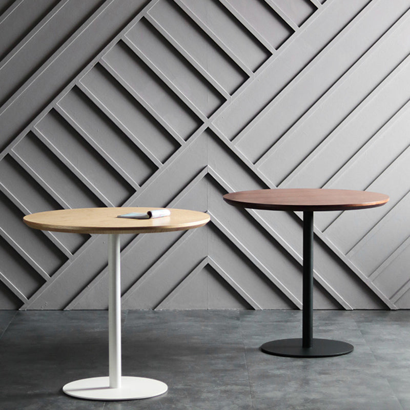 Wooden Top Dining Table Modern Round Dining Table with Metal Base Clearhalo 'Dining Tables & Seating' 'Dining Tables' 'dining_table' 'furn' 'furn_dining_table' 'Furniture' 'furniture_dining_table' 'Kitchen & Dining Furniture' 'kitchen' 'kitchen_dining_table' 4853507