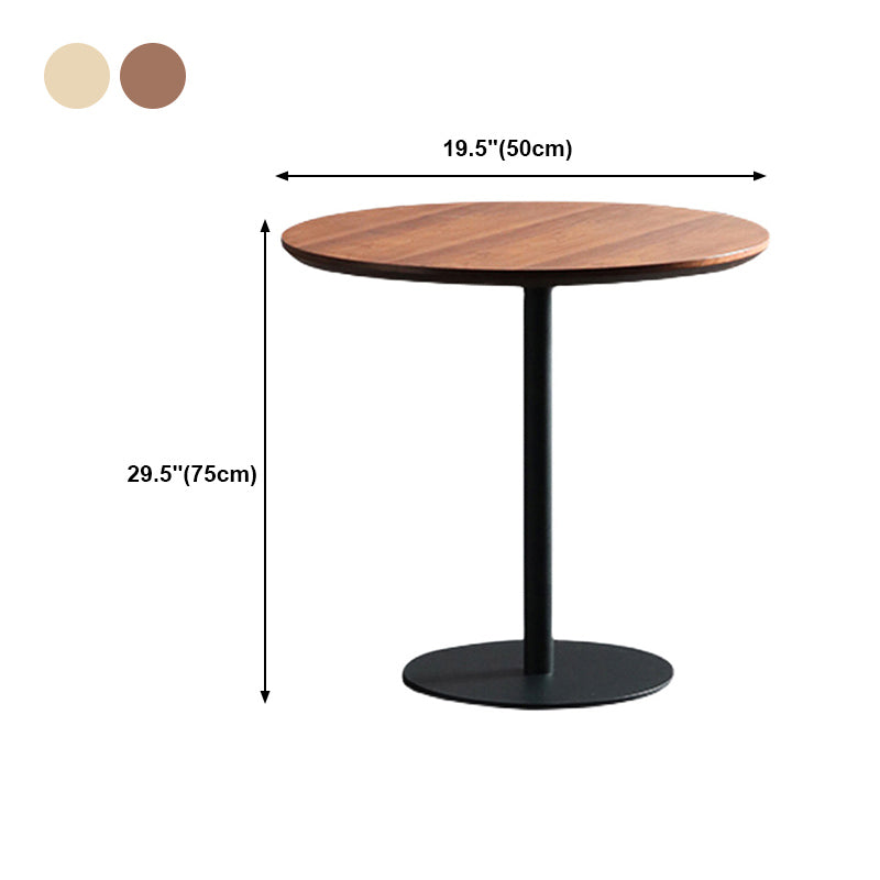 Wooden Top Dining Table Modern Round Dining Table with Metal Base Clearhalo 'Dining Tables & Seating' 'Dining Tables' 'dining_table' 'furn' 'furn_dining_table' 'Furniture' 'furniture_dining_table' 'Kitchen & Dining Furniture' 'kitchen' 'kitchen_dining_table' 4853508