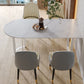 Free Form Sintered Stone Top Table for Restaurant Luxury Dining Table with Double Pedestal White 63"L x 31.5"W x 29.5"H Without Chairs Clearhalo 'Dining Tables & Seating' 'Dining Tables' 'dining_table' 'furn' 'furn_dining_table' 'Furniture' 'furniture_dining_table' 'Kitchen & Dining Furniture' 'kitchen' 'kitchen_dining_table' 4853516