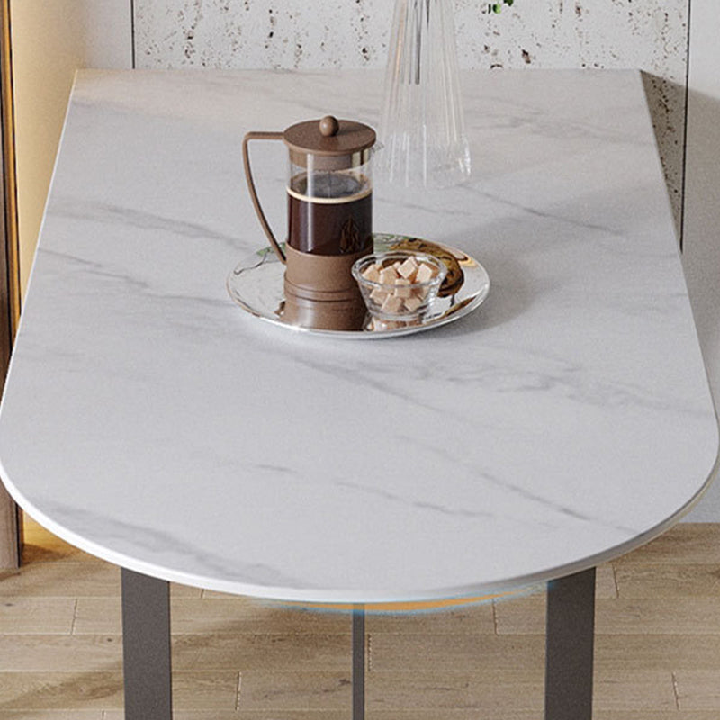 Free Form Sintered Stone Top Table for Restaurant Luxury Dining Table with Double Pedestal Clearhalo 'Dining Tables & Seating' 'Dining Tables' 'dining_table' 'furn' 'furn_dining_table' 'Furniture' 'furniture_dining_table' 'Kitchen & Dining Furniture' 'kitchen' 'kitchen_dining_table' 4853518