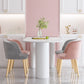 Free Form Sintered Stone Top Table for Restaurant Luxury White Table with 3 Legs Matte White 63"L x 31.5"W x 29.5"H Without Chairs Clearhalo 'Dining Tables & Seating' 'Dining Tables' 'dining_table' 'furn' 'furn_dining_table' 'Furniture' 'furniture_dining_table' 'Kitchen & Dining Furniture' 'kitchen' 'kitchen_dining_table' 4853531