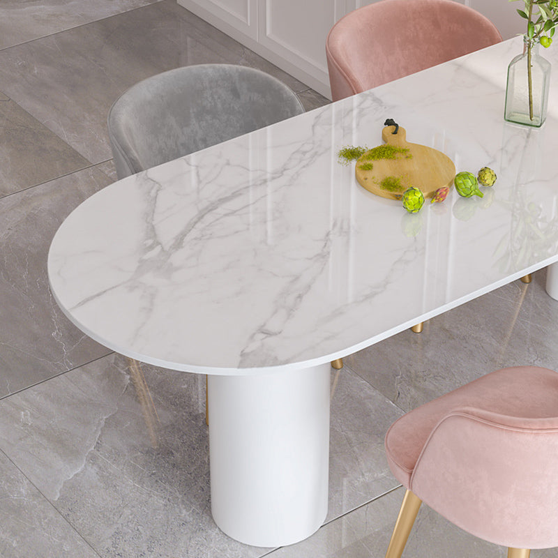 Free Form Sintered Stone Top Table for Restaurant Luxury White Table with 3 Legs Clearhalo 'Dining Tables & Seating' 'Dining Tables' 'dining_table' 'furn' 'furn_dining_table' 'Furniture' 'furniture_dining_table' 'Kitchen & Dining Furniture' 'kitchen' 'kitchen_dining_table' 4853532