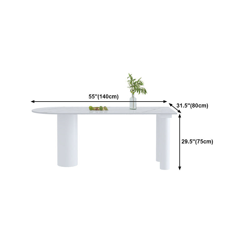 Free Form Sintered Stone Top Table for Restaurant Luxury White Table with 3 Legs Clearhalo 'Dining Tables & Seating' 'Dining Tables' 'dining_table' 'furn' 'furn_dining_table' 'Furniture' 'furniture_dining_table' 'Kitchen & Dining Furniture' 'kitchen' 'kitchen_dining_table' 4853535
