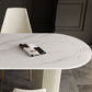 Free Form Sintered Stone Table for Restaurant Luxury White Top Table with Double Pedestal Clearhalo 'Dining Tables & Seating' 'Dining Tables' 'dining_table' 'Furniture' 'furniture_dining_table' 'Kitchen & Dining Furniture' 'kitchen' 'kitchen_dining_table' 4853543
