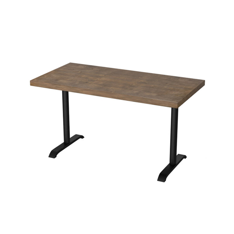 Solid Wood Dining Table Industrial Square Dining Table with Metal Base Without Chairs Clearhalo 'Dining Tables & Seating' 'Dining Tables' 'dining_table' 'furn' 'furn_dining_table' 'Furniture' 'furniture_dining_table' 'Kitchen & Dining Furniture' 'kitchen' 'kitchen_dining_table' 4853556