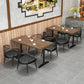 Solid Wood Dining Table Industrial Square Dining Table with Metal Base Clearhalo 'Dining Tables & Seating' 'Dining Tables' 'dining_table' 'furn' 'furn_dining_table' 'Furniture' 'furniture_dining_table' 'Kitchen & Dining Furniture' 'kitchen' 'kitchen_dining_table' 4853560
