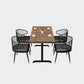 Solid Wood Dining Table Industrial Square Dining Table with Metal Base Clearhalo 'Dining Tables & Seating' 'Dining Tables' 'dining_table' 'furn' 'furn_dining_table' 'Furniture' 'furniture_dining_table' 'Kitchen & Dining Furniture' 'kitchen' 'kitchen_dining_table' 4853561