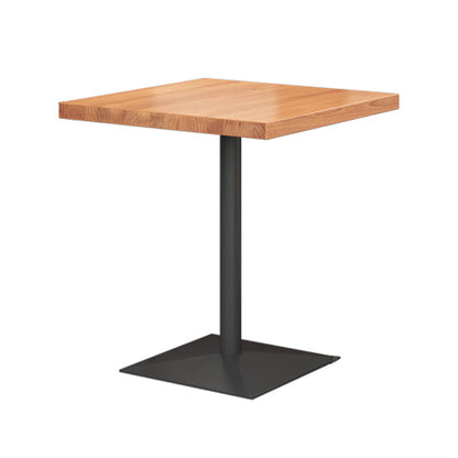 Square Wooden Dining Table Industrial Pedestal Dining Table for Restaurant Black Without Chairs Clearhalo 'Dining Tables & Seating' 'Dining Tables' 'dining_table' 'furn' 'furn_dining_table' 'Furniture' 'furniture_dining_table' 'Kitchen & Dining Furniture' 'kitchen' 'kitchen_dining_table' 4853574