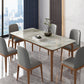 Rectangle Dining Table Sintered Stone Table Retro Modern with 4 Legs Clearhalo 'Dining Tables & Seating' 'Dining Tables' 'dining_table' 'furn' 'furn_dining_table' 'Furniture' 'furniture_dining_table' 'Kitchen & Dining Furniture' 'kitchen' 'kitchen_dining_table' 4853594