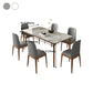 Rectangle Dining Table Sintered Stone Table Retro Modern with 4 Legs Clearhalo 'Dining Tables & Seating' 'Dining Tables' 'dining_table' 'furn' 'furn_dining_table' 'Furniture' 'furniture_dining_table' 'Kitchen & Dining Furniture' 'kitchen' 'kitchen_dining_table' 4853596