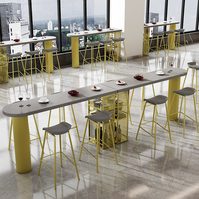 Metal Contemporary Freeform Dining Table Pine Wood Top Table Clearhalo 'Dining Tables & Seating' 'Dining Tables' 'dining_table' 'furn' 'furn_dining_table' 'Furniture' 'furniture_dining_table' 'Kitchen & Dining Furniture' 'kitchen' 'kitchen_dining_table' 4853611