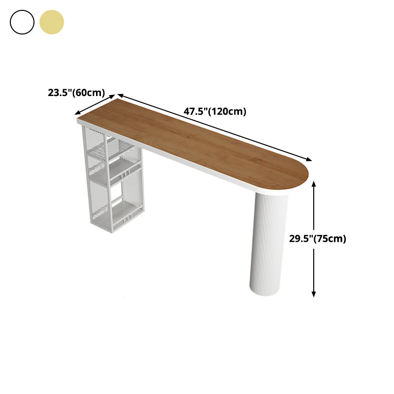 Metal Contemporary Freeform Dining Table Pine Wood Top Table Clearhalo 'Dining Tables & Seating' 'Dining Tables' 'dining_table' 'furn' 'furn_dining_table' 'Furniture' 'furniture_dining_table' 'Kitchen & Dining Furniture' 'kitchen' 'kitchen_dining_table' 4853613
