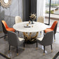 Glam Restaurant Sintered Stone Table Round Pedestal Dining Table Stone White Gold Clearhalo 'Dining Tables & Seating' 'Dining Tables' 'dining_table' 'furn' 'furn_dining_table' 'Furniture' 'furniture_dining_table' 'Kitchen & Dining Furniture' 'kitchen' 'kitchen_dining_table' 4853668