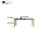 Glam Sintered Stone Home Table Gold Rectangle Dining Table with 4 Legs Clearhalo 'Dining Tables & Seating' 'Dining Tables' 'dining_table' 'furn' 'furn_dining_table' 'Furniture' 'furniture_dining_table' 'Kitchen & Dining Furniture' 'kitchen' 'kitchen_dining_table' 4853683