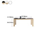 Glam Sintered Stone Home Table Gold Rectangle Dining Table with 4 Legs Clearhalo 'Dining Tables & Seating' 'Dining Tables' 'dining_table' 'furn' 'furn_dining_table' 'Furniture' 'furniture_dining_table' 'Kitchen & Dining Furniture' 'kitchen' 'kitchen_dining_table' 4853685