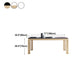 Glam Sintered Stone Home Table Gold Rectangle Dining Table with 4 Legs Clearhalo 'Dining Tables & Seating' 'Dining Tables' 'dining_table' 'furn' 'furn_dining_table' 'Furniture' 'furniture_dining_table' 'Kitchen & Dining Furniture' 'kitchen' 'kitchen_dining_table' 4853686