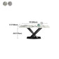 Stone Top Dining Table Modern Rectangle Dining Table with Black Base Clearhalo 'Dining Tables & Seating' 'Dining Tables' 'dining_table' 'Furniture' 'furniture_dining_table' 'Kitchen & Dining Furniture' 'kitchen' 'kitchen_dining_table' 4853706