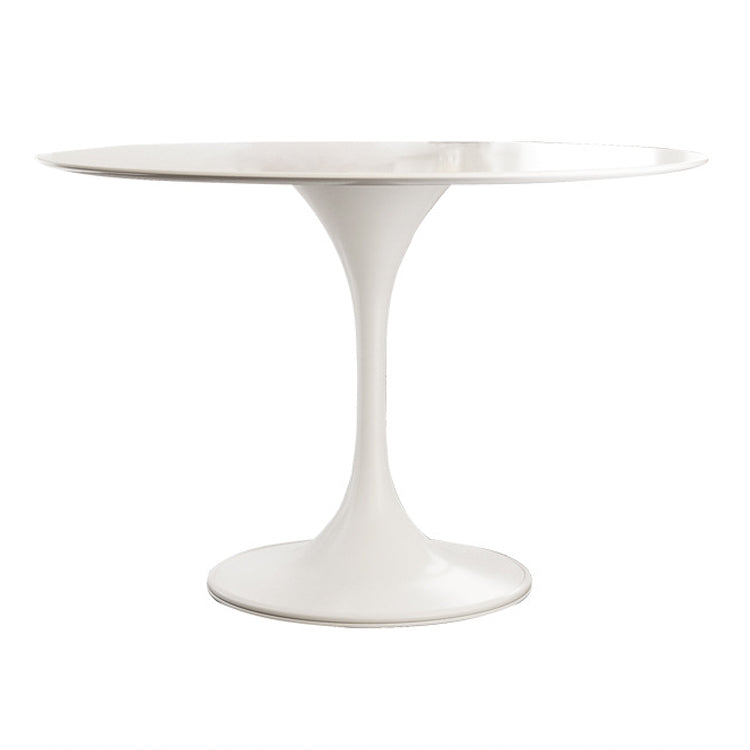 Stone Round Top Table Contemporary Dining Table with Pedestal Base Clearhalo 'Dining Tables & Seating' 'Dining Tables' 'dining_table' 'furn' 'furn_dining_table' 'Furniture' 'furniture_dining_table' 'Kitchen & Dining Furniture' 'kitchen' 'kitchen_dining_table' 4853711