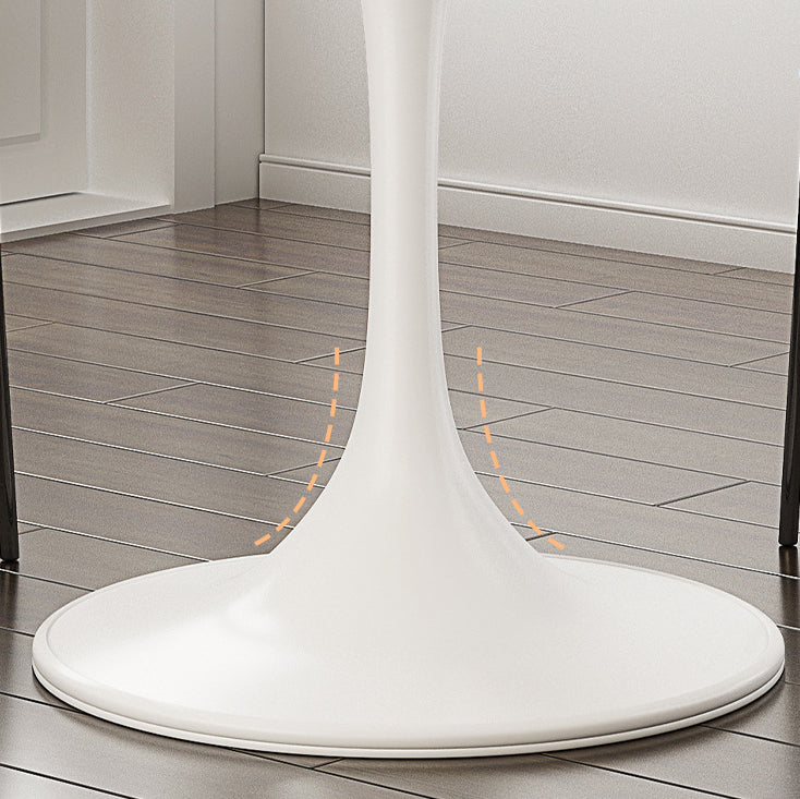 Stone Round Top Table Contemporary Dining Table with Pedestal Base Clearhalo 'Dining Tables & Seating' 'Dining Tables' 'dining_table' 'furn' 'furn_dining_table' 'Furniture' 'furniture_dining_table' 'Kitchen & Dining Furniture' 'kitchen' 'kitchen_dining_table' 4853712