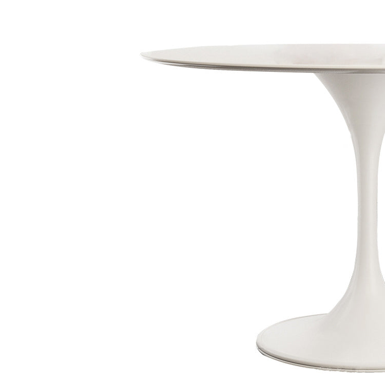 Stone Round Top Table Contemporary Dining Table with Pedestal Base Clearhalo 'Dining Tables & Seating' 'Dining Tables' 'dining_table' 'furn' 'furn_dining_table' 'Furniture' 'furniture_dining_table' 'Kitchen & Dining Furniture' 'kitchen' 'kitchen_dining_table' 4853713