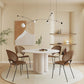 Living Room Contemporary Dining Table Round Dining Table with Pedestal Base White 47.2"L x 47.2"W x 29.5"H Without Chairs Clearhalo 'Dining Tables & Seating' 'Dining Tables' 'dining_table' 'furn' 'furn_dining_table' 'Furniture' 'furniture_dining_table' 'Kitchen & Dining Furniture' 'kitchen' 'kitchen_dining_table' 4853735