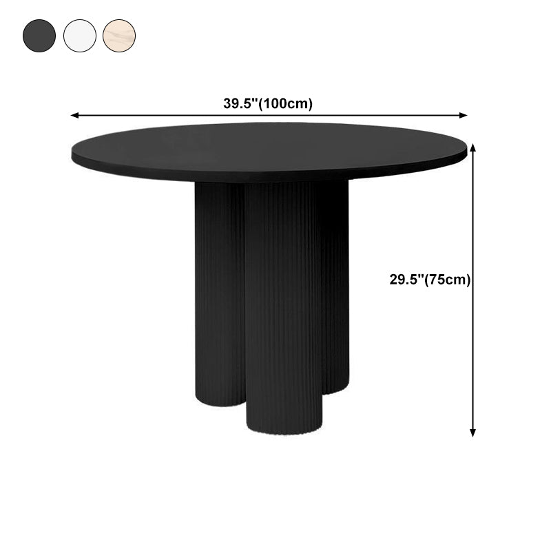 Living Room Contemporary Dining Table Round Dining Table with Pedestal Base Clearhalo 'Dining Tables & Seating' 'Dining Tables' 'dining_table' 'furn' 'furn_dining_table' 'Furniture' 'furniture_dining_table' 'Kitchen & Dining Furniture' 'kitchen' 'kitchen_dining_table' 4853747