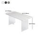 Dining Room Modern Dinette Table Rectangle Acrylic Double Pedestal Dining Table Clearhalo 'Dining Tables & Seating' 'Dining Tables' 'dining_table' 'furn' 'furn_dining_table' 'Furniture' 'furniture_dining_table' 'Kitchen & Dining Furniture' 'kitchen' 'kitchen_dining_table' 4853794