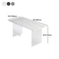 Dining Room Modern Dinette Table Rectangle Acrylic Double Pedestal Dining Table Clearhalo 'Dining Tables & Seating' 'Dining Tables' 'dining_table' 'furn' 'furn_dining_table' 'Furniture' 'furniture_dining_table' 'Kitchen & Dining Furniture' 'kitchen' 'kitchen_dining_table' 4853798