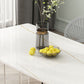 Modern Stone Top Dining Table Rectangle Acrylic Base Counter Dining Table Clearhalo 'Dining Tables & Seating' 'Dining Tables' 'dining_table' 'furn' 'furn_dining_table' 'Furniture' 'furniture_dining_table' 'Kitchen & Dining Furniture' 'kitchen' 'kitchen_dining_table' 4853806