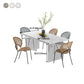 Modern Stone Top Dining Table Rectangle Acrylic Base Counter Dining Table Clearhalo 'Dining Tables & Seating' 'Dining Tables' 'dining_table' 'furn' 'furn_dining_table' 'Furniture' 'furniture_dining_table' 'Kitchen & Dining Furniture' 'kitchen' 'kitchen_dining_table' 4853811
