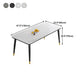 Metal 4 Legs Dining Table Contemporary Rectangle Stone Top Dining Table for Living Room Clearhalo 'Dining Tables & Seating' 'Dining Tables' 'dining_table' 'furn' 'furn_dining_table' 'Furniture' 'furniture_dining_table' 'Kitchen & Dining Furniture' 'kitchen' 'kitchen_dining_table' 4853827