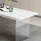 Rectangle Stone Modern Dining table Clear Double Pedestal Dining Table Clearhalo 'Dining Tables & Seating' 'Dining Tables' 'dining_table' 'furn' 'furn_dining_table' 'Furniture' 'furniture_dining_table' 'Kitchen & Dining Furniture' 'kitchen' 'kitchen_dining_table' 4853837