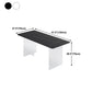 Rectangle Stone Modern Dining table Clear Double Pedestal Dining Table Clearhalo 'Dining Tables & Seating' 'Dining Tables' 'dining_table' 'furn' 'furn_dining_table' 'Furniture' 'furniture_dining_table' 'Kitchen & Dining Furniture' 'kitchen' 'kitchen_dining_table' 4853839