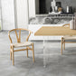 Solid Wood and Acrylic Dinner Table Modern Fixed Table Double Pedestal Dining Table Clearhalo 'Dining Tables & Seating' 'Dining Tables' 'dining_table' 'furn' 'furn_dining_table' 'Furniture' 'furniture_dining_table' 'Kitchen & Dining Furniture' 'kitchen' 'kitchen_dining_table' 4853847