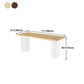 Solid Wood and Acrylic Dinner Table Modern Fixed Table Double Pedestal Dining Table Clearhalo 'Dining Tables & Seating' 'Dining Tables' 'dining_table' 'furn' 'furn_dining_table' 'Furniture' 'furniture_dining_table' 'Kitchen & Dining Furniture' 'kitchen' 'kitchen_dining_table' 4853862