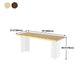 Solid Wood and Acrylic Dinner Table Modern Fixed Table Double Pedestal Dining Table Clearhalo 'Dining Tables & Seating' 'Dining Tables' 'dining_table' 'furn' 'furn_dining_table' 'Furniture' 'furniture_dining_table' 'Kitchen & Dining Furniture' 'kitchen' 'kitchen_dining_table' 4853863