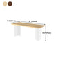 Solid Wood and Acrylic Dinner Table Modern Fixed Table Double Pedestal Dining Table Clearhalo 'Dining Tables & Seating' 'Dining Tables' 'dining_table' 'furn' 'furn_dining_table' 'Furniture' 'furniture_dining_table' 'Kitchen & Dining Furniture' 'kitchen' 'kitchen_dining_table' 4853864