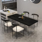 Rectangle Wood Top Dining Table Modern Clear Acrylic Base Dinner Room Kitchen Table Black 70.9"L x 31.5"W x 29.5"H Without Chairs Clearhalo 'Dining Tables & Seating' 'Dining Tables' 'dining_table' 'furn' 'furn_dining_table' 'Furniture' 'furniture_dining_table' 'Kitchen & Dining Furniture' 'kitchen' 'kitchen_dining_table' 4853883
