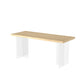 Rectangle Wood Top Dining Table Modern Clear Acrylic Base Dinner Room Kitchen Table Natural Without Chairs Clearhalo 'Dining Tables & Seating' 'Dining Tables' 'dining_table' 'furn' 'furn_dining_table' 'Furniture' 'furniture_dining_table' 'Kitchen & Dining Furniture' 'kitchen' 'kitchen_dining_table' 4853884