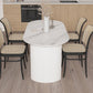 Modern Stone Top Dinette Table Metal Base Dining Table for Living Room Clearhalo 'Dining Tables & Seating' 'Dining Tables' 'dining_table' 'furn' 'furn_dining_table' 'Furniture' 'furniture_dining_table' 'Kitchen & Dining Furniture' 'kitchen' 'kitchen_dining_table' 4853975
