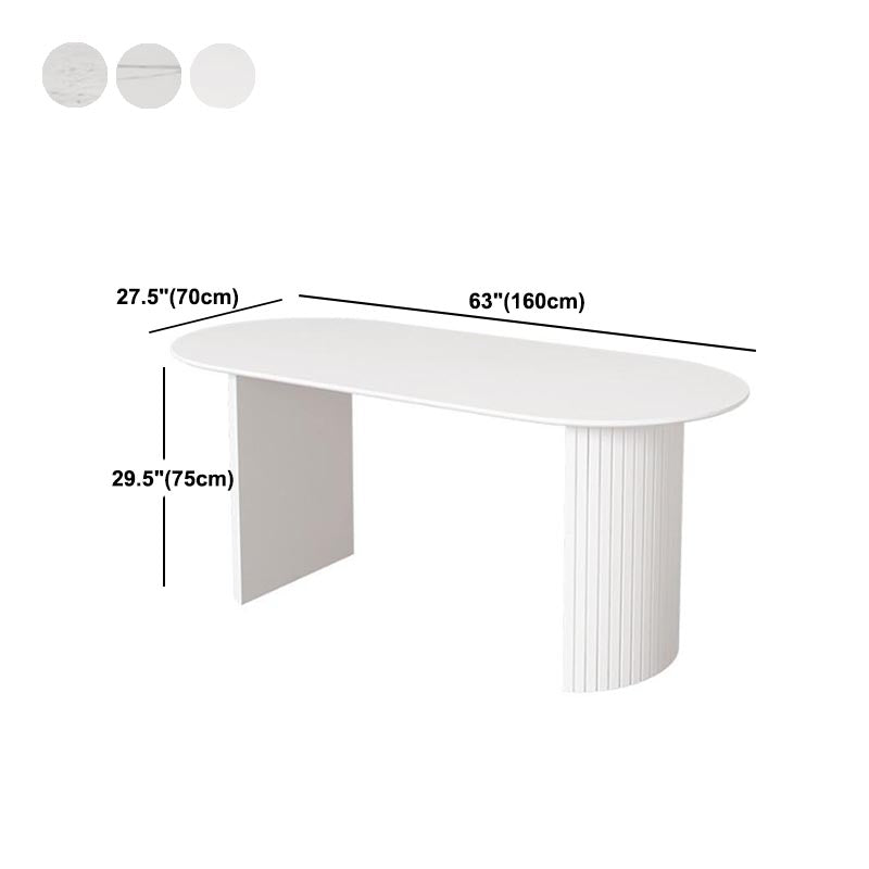 Modern Stone Top Dinette Table Metal Base Dining Table for Living Room Clearhalo 'Dining Tables & Seating' 'Dining Tables' 'dining_table' 'furn' 'furn_dining_table' 'Furniture' 'furniture_dining_table' 'Kitchen & Dining Furniture' 'kitchen' 'kitchen_dining_table' 4853984