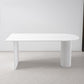 Minimalism Oval Dining Table Metal Double Pedestal Dining Table for Living Room Clearhalo 'Dining Tables & Seating' 'Dining Tables' 'dining_table' 'furn' 'furn_dining_table' 'Furniture' 'furniture_dining_table' 'Kitchen & Dining Furniture' 'kitchen' 'kitchen_dining_table' 4854032
