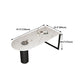 White Stone Top Dinner Room Kitchen Table Modern Metal Base Dinner Table Clearhalo 'Dining Tables & Seating' 'Dining Tables' 'dining_table' 'furn' 'furn_dining_table' 'Furniture' 'furniture_dining_table' 'Kitchen & Dining Furniture' 'kitchen' 'kitchen_dining_table' 4854063