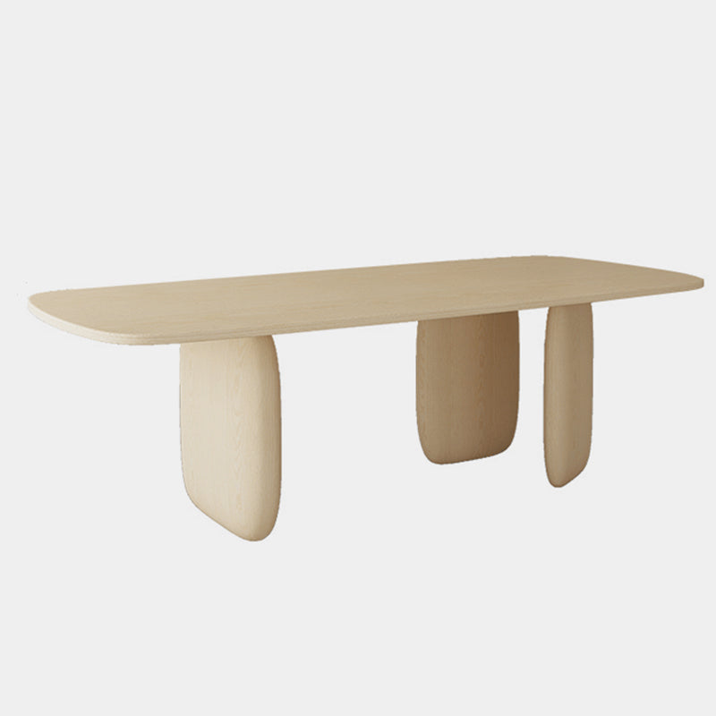 Pine Solid Wood Tripod Dining Table Modern Rectangle Dining Room Kitchen Home Furniture Natural Without Chairs Clearhalo 'Dining Tables & Seating' 'Dining Tables' 'dining_table' 'furn' 'furn_dining_table' 'Furniture' 'furniture_dining_table' 'Kitchen & Dining Furniture' 'kitchen' 'kitchen_dining_table' 4854081